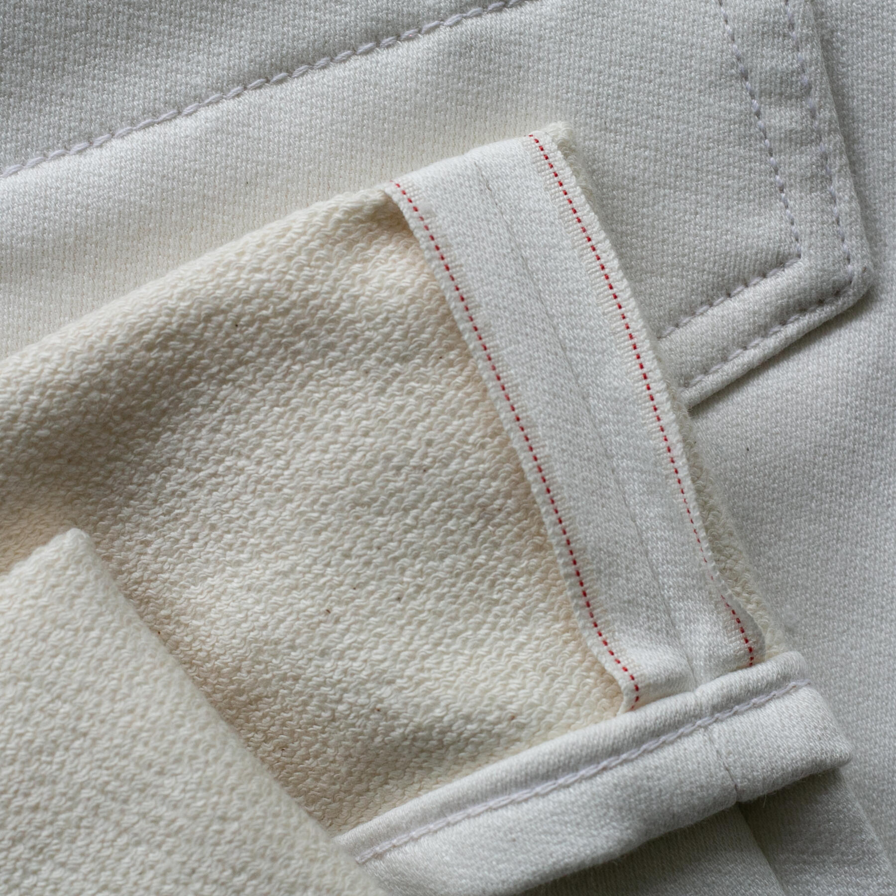 gustin #601 the loopback selvedge - white