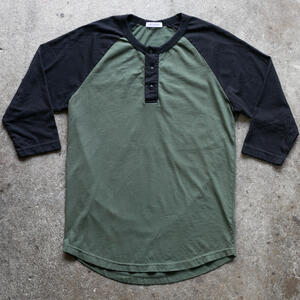 gustin baseball henley - olive