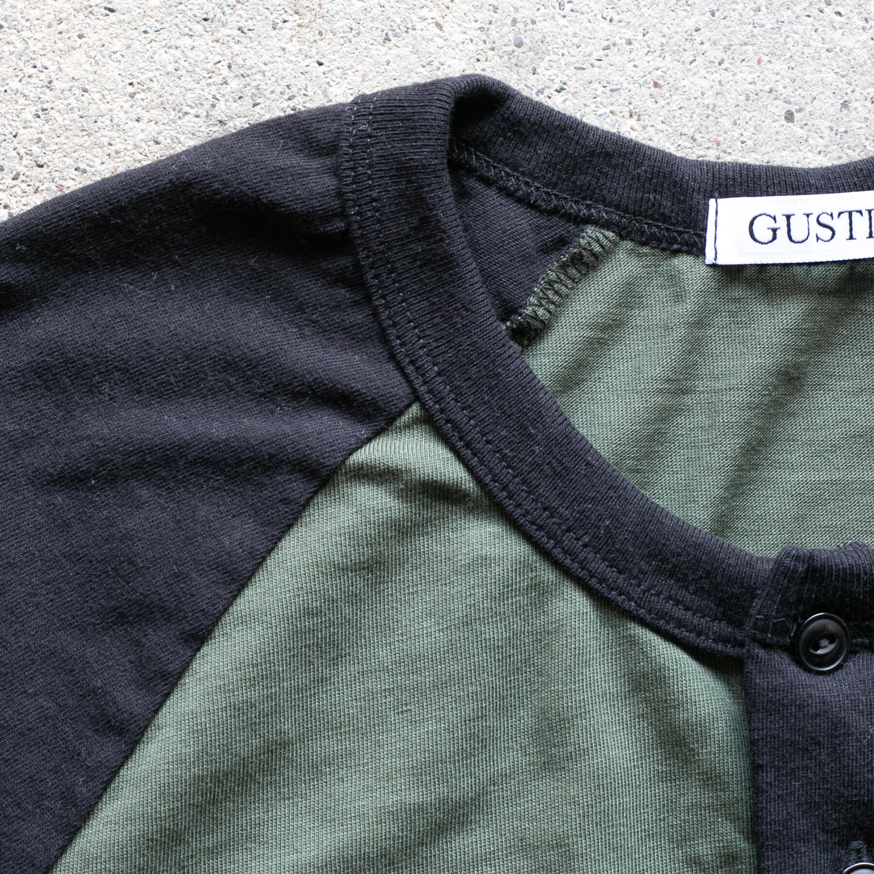 gustin baseball henley - olive