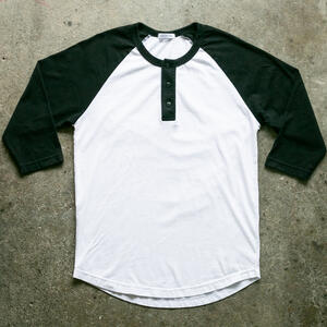 gustin baseball henley - white