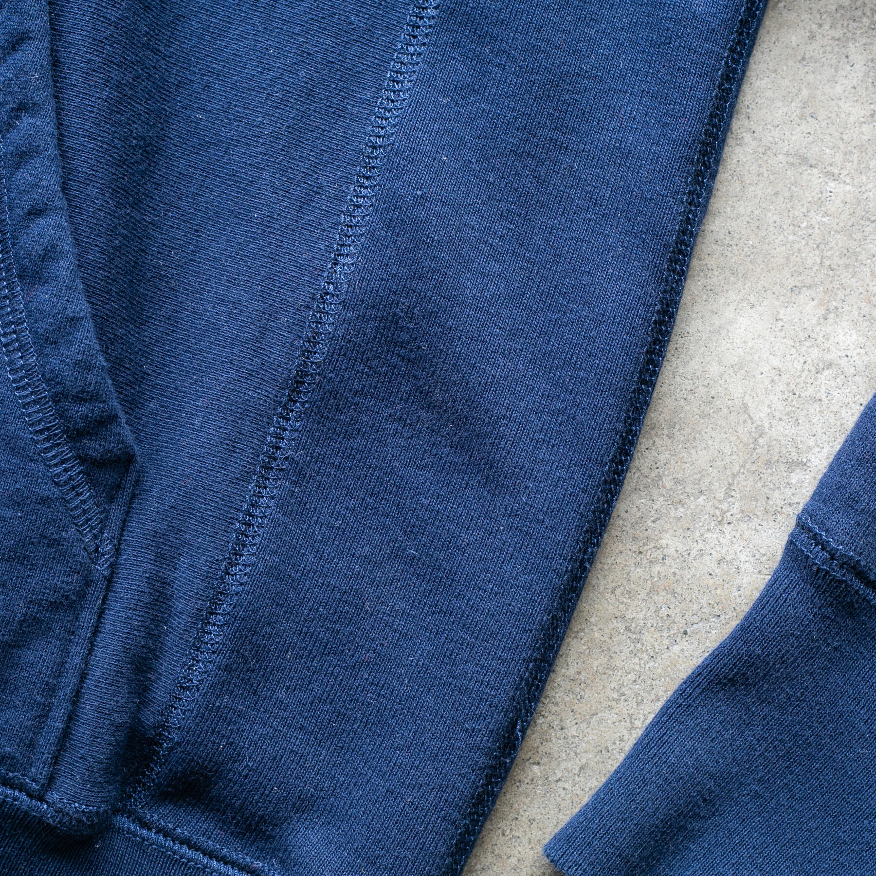 gustin vintage heavyweight zip hoodie - navy
