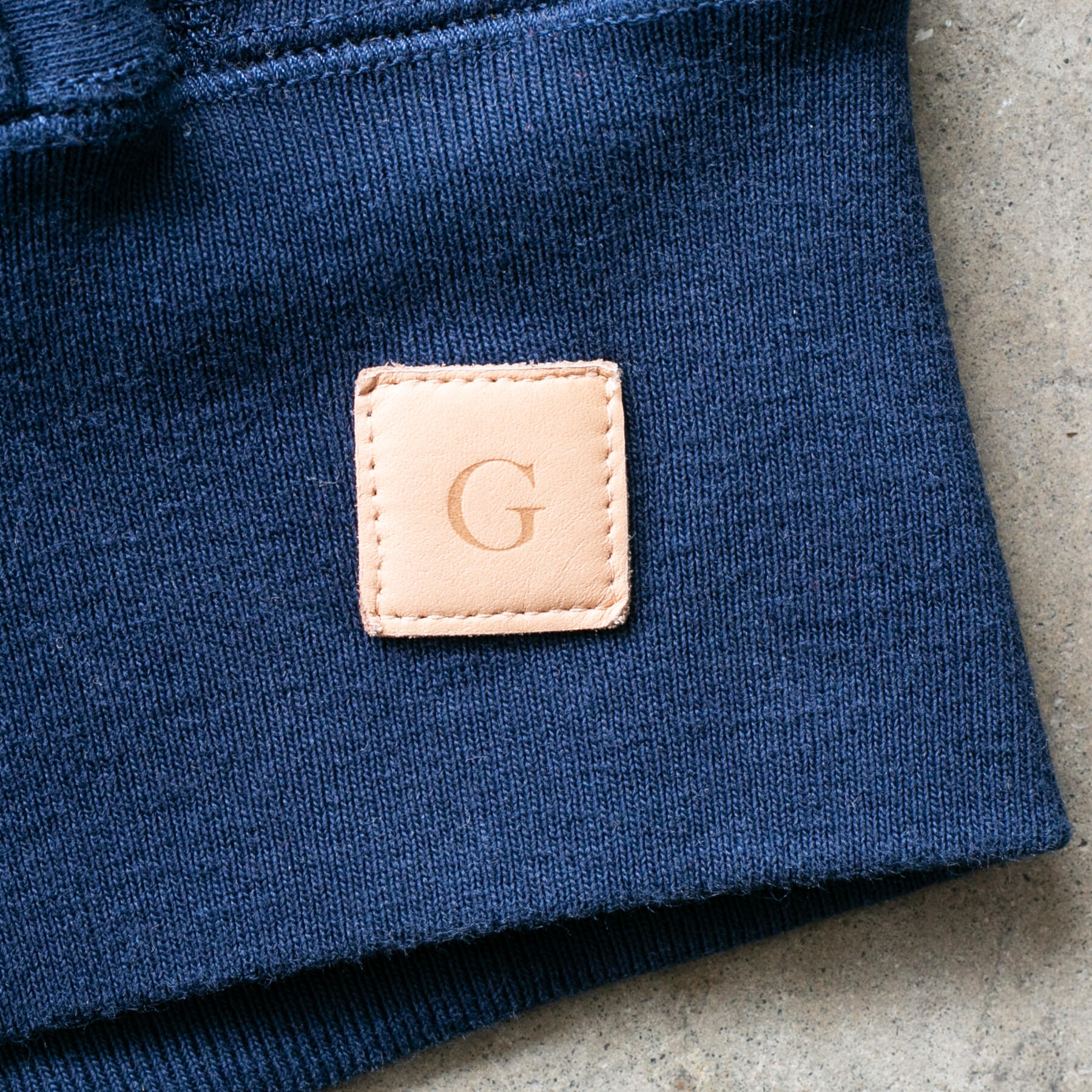 gustin vintage heavyweight zip hoodie - navy
