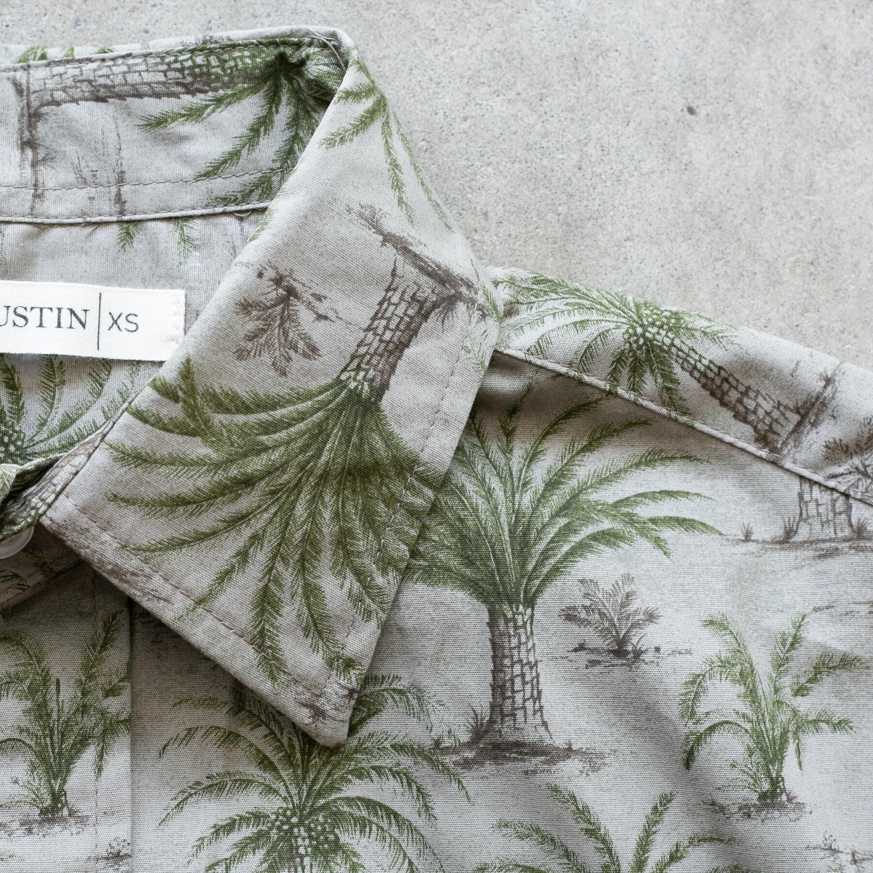 gustin #1256 retro hawaiian - green grey