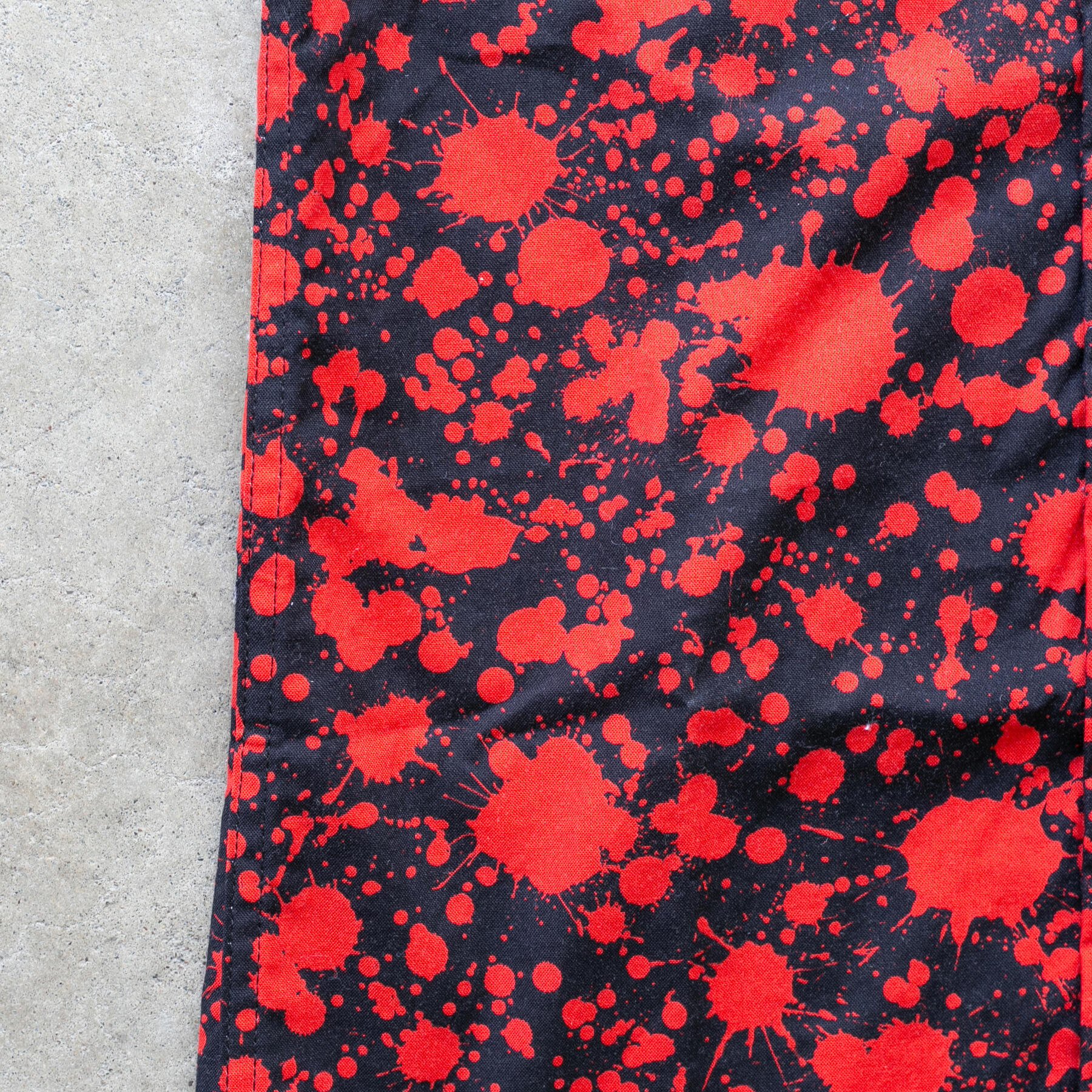 gustin #1252 paint splatter shirt - black red