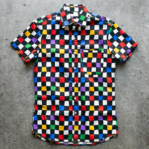 gustin #1258 psychedelic checkers - rainbow