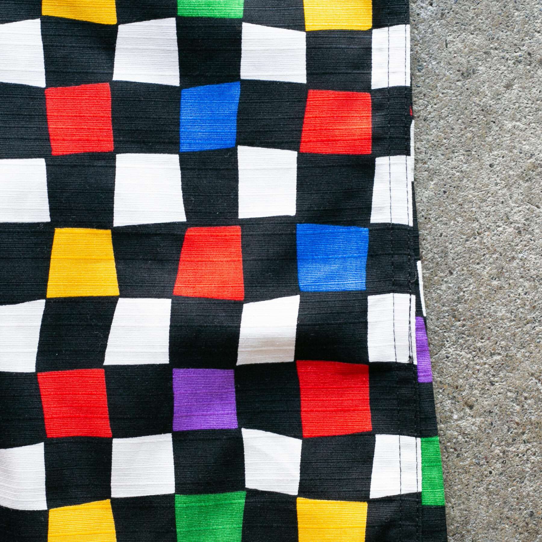 gustin #1258 psychedelic checkers - rainbow