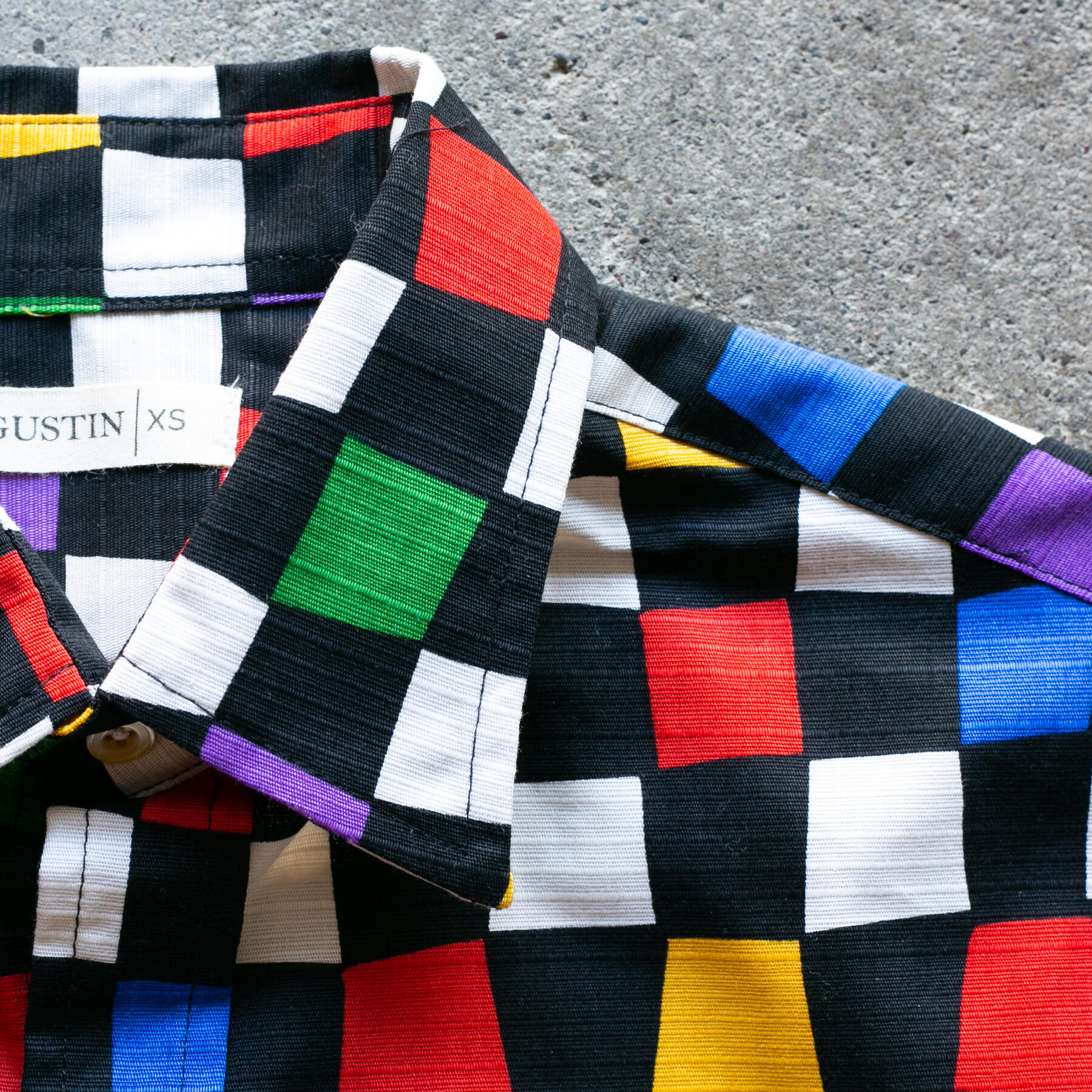 gustin #1258 psychedelic checkers - rainbow