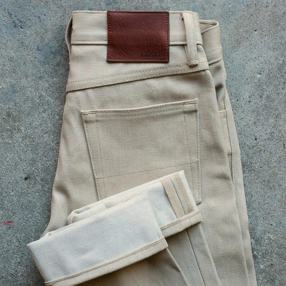 gustin #447 cone mills khaki broken twill