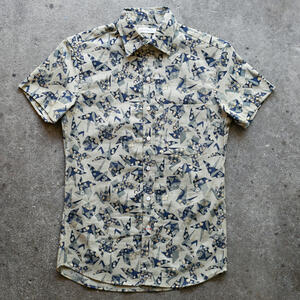 gustin #1260 japan retro leisure origami shirt - khaki