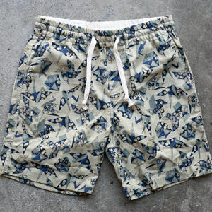 gustin #107 japan retro leisure origami shorts - khaki
