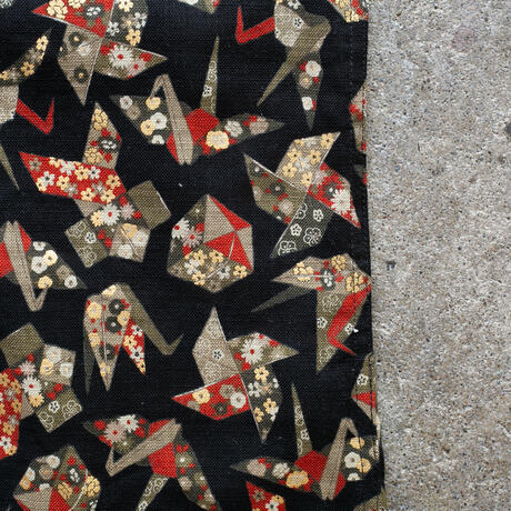 gustin #1262 japan retro leisure origami shirt - black