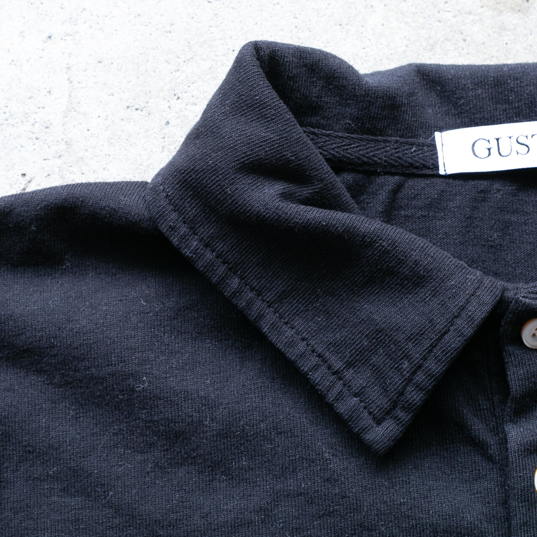 gustin american heavy polo - black