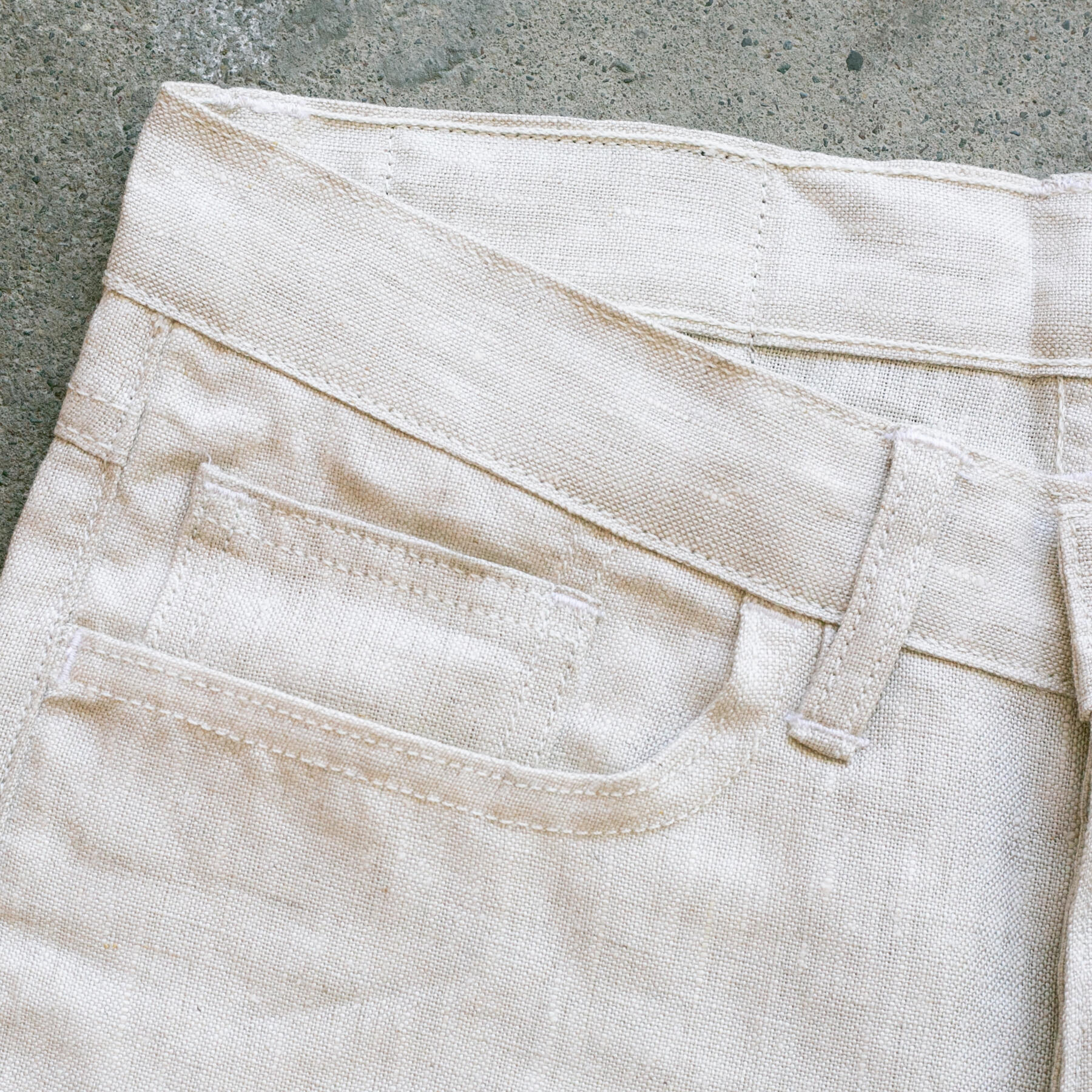 gustin #203 rustic slub linen 5 pocket