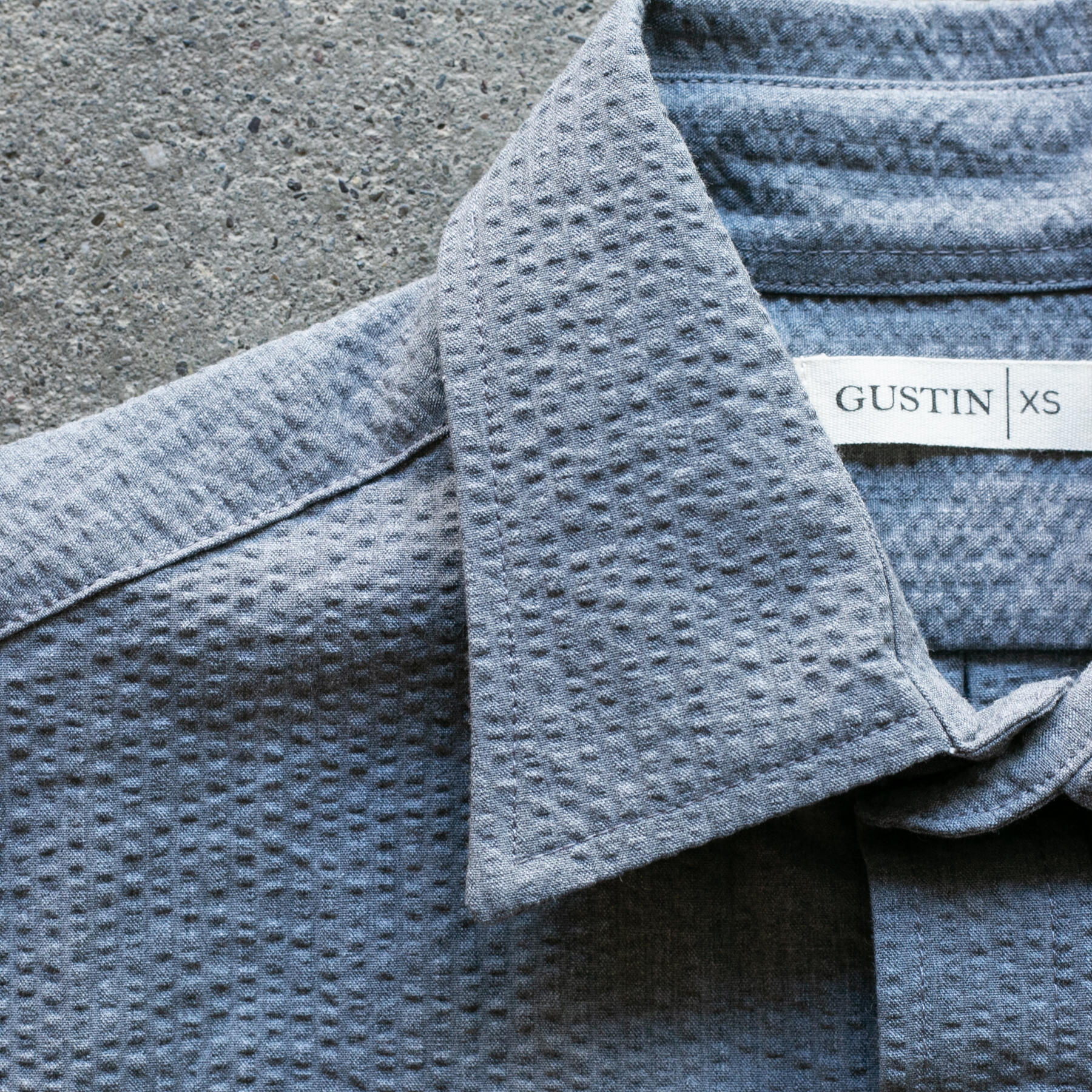 gustin #1267 japan seersucker - titanium