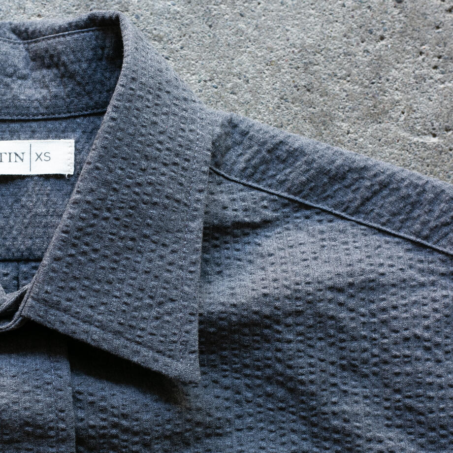 gustin #1268 japan seersucker - charcoal