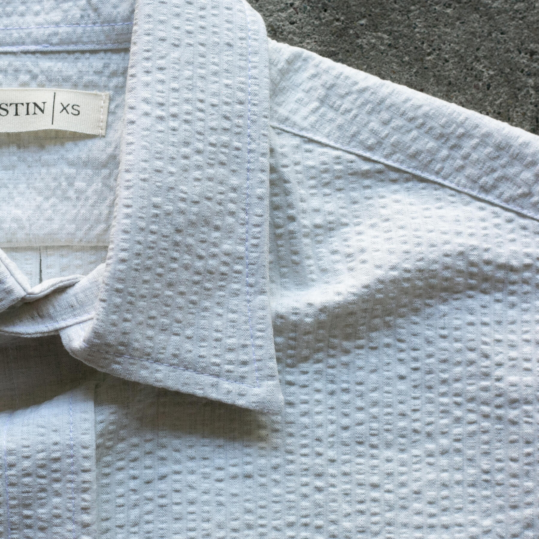 gustin #1269 japan seersucker - white