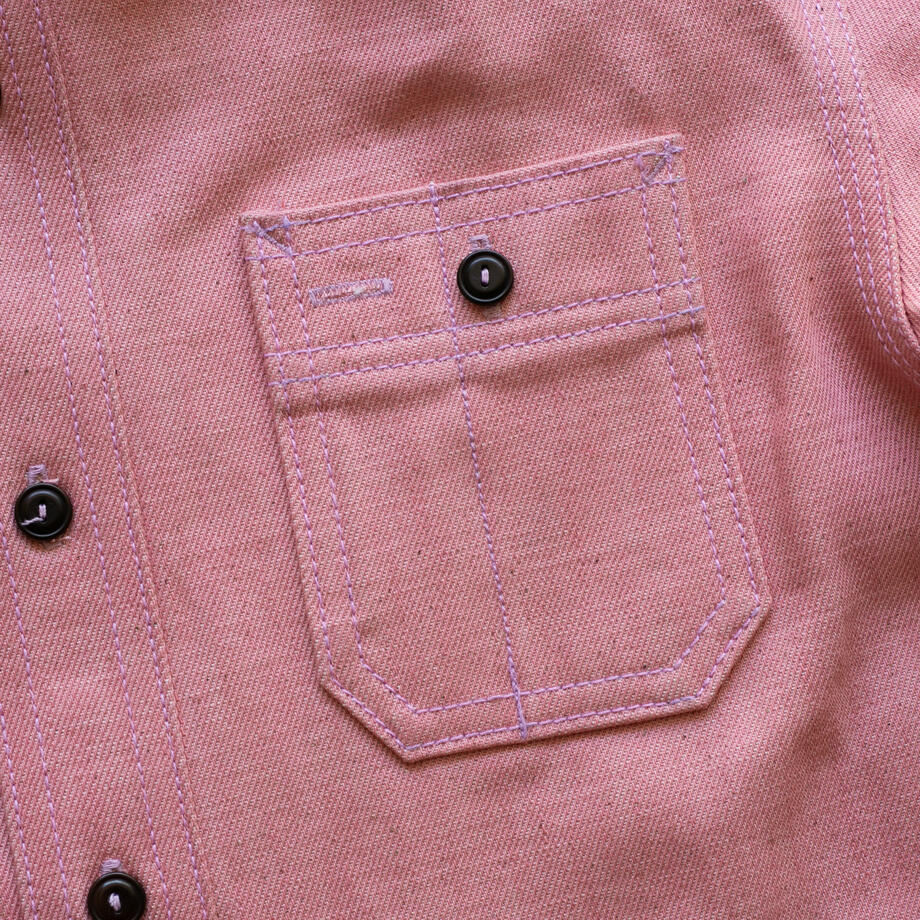 gustin #185 salmon selvedge workshirt