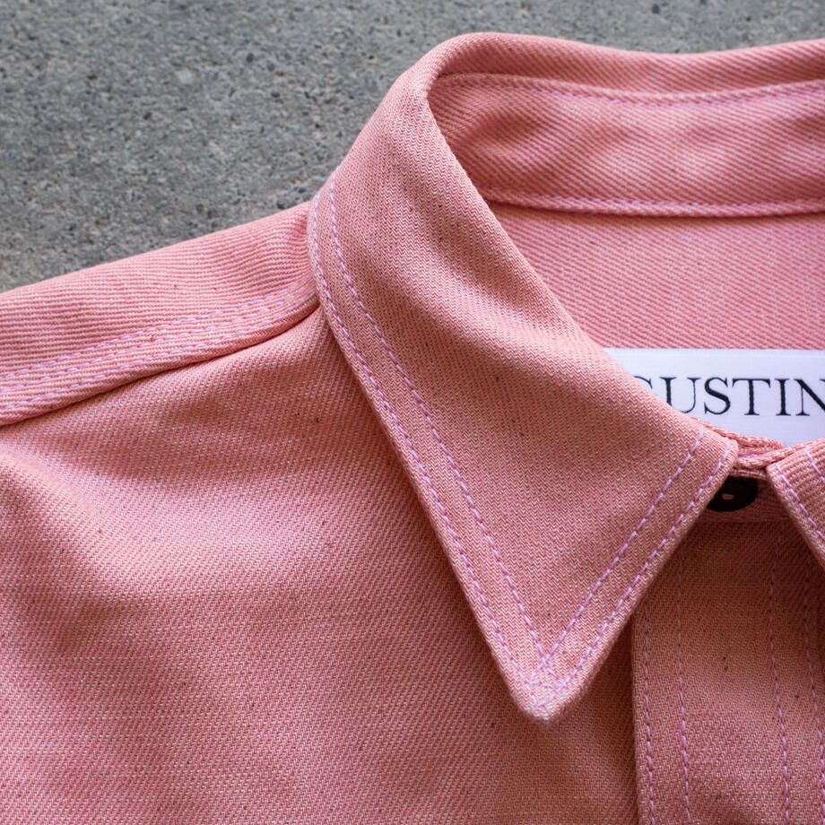 gustin #185 salmon selvedge workshirt