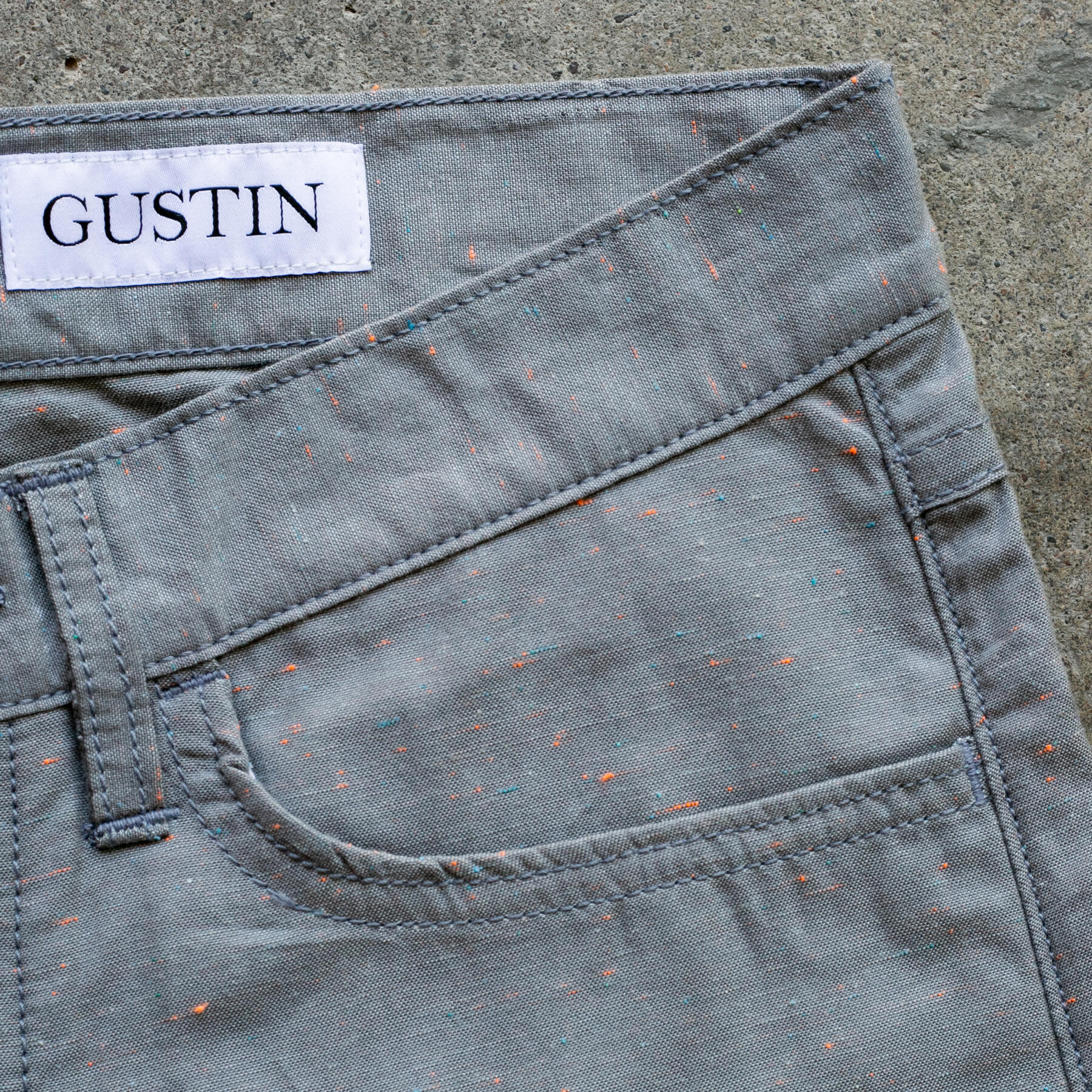 gustin #461 neon nep 5 pocket - steel