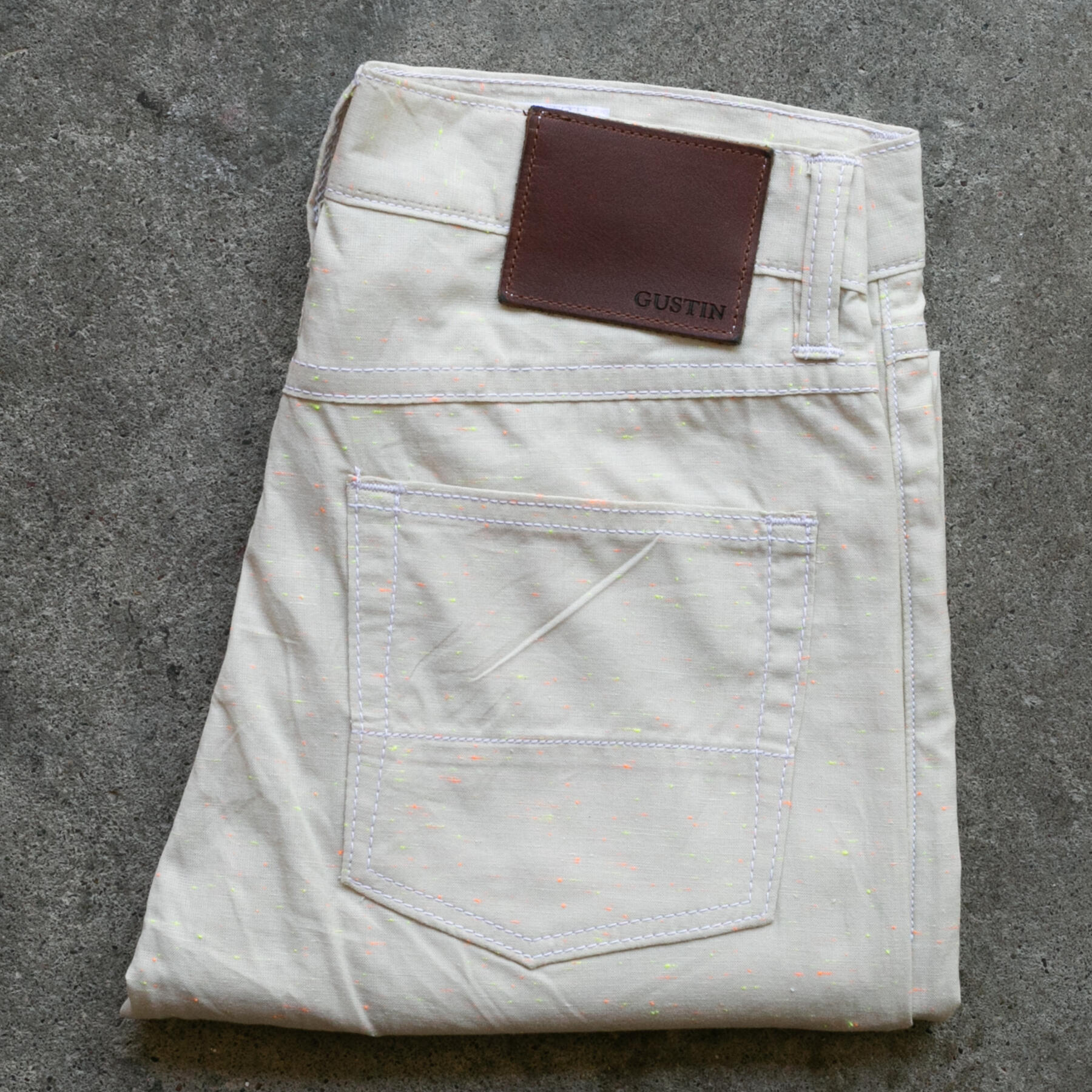 gustin #463 neon nep 5 pocket - flax