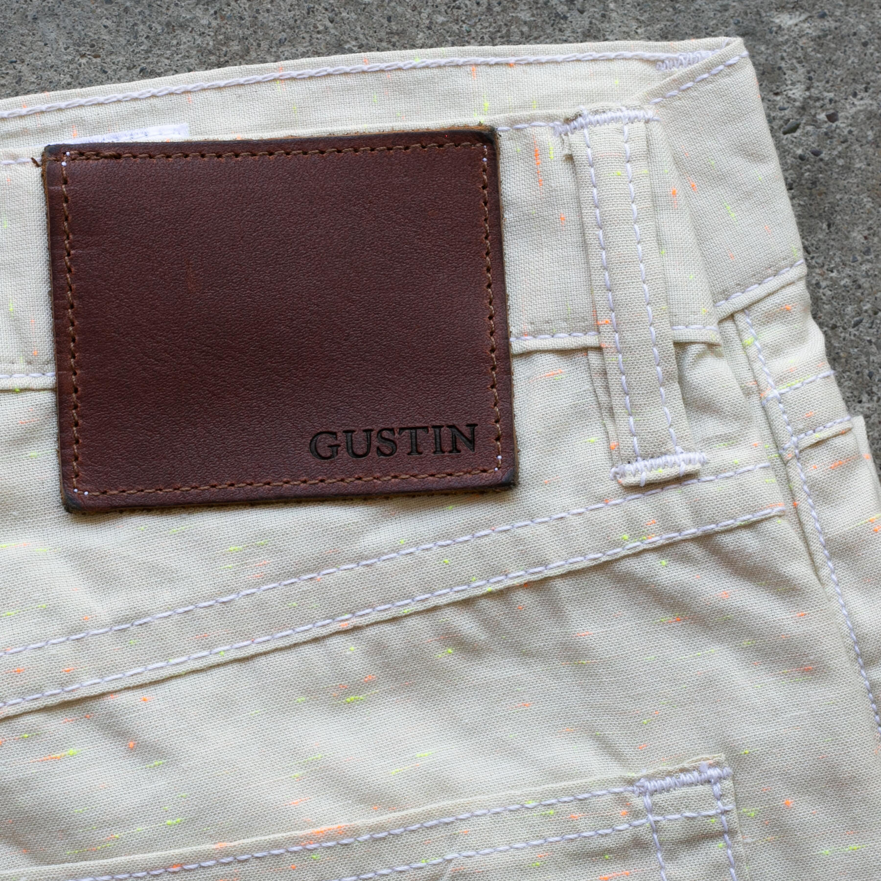 gustin #463 neon nep 5 pocket - flax
