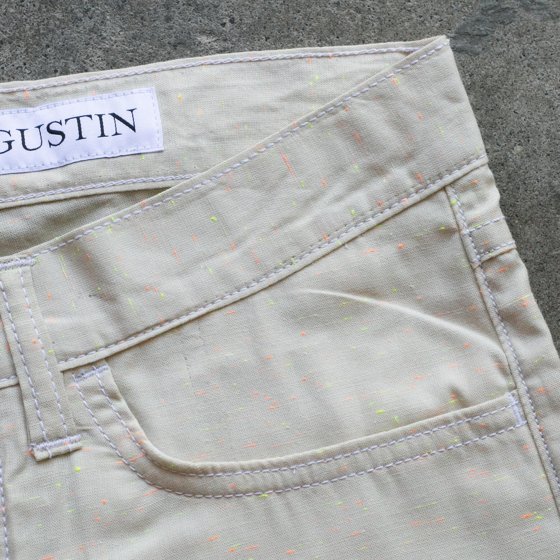 gustin #463 neon nep 5 pocket - flax