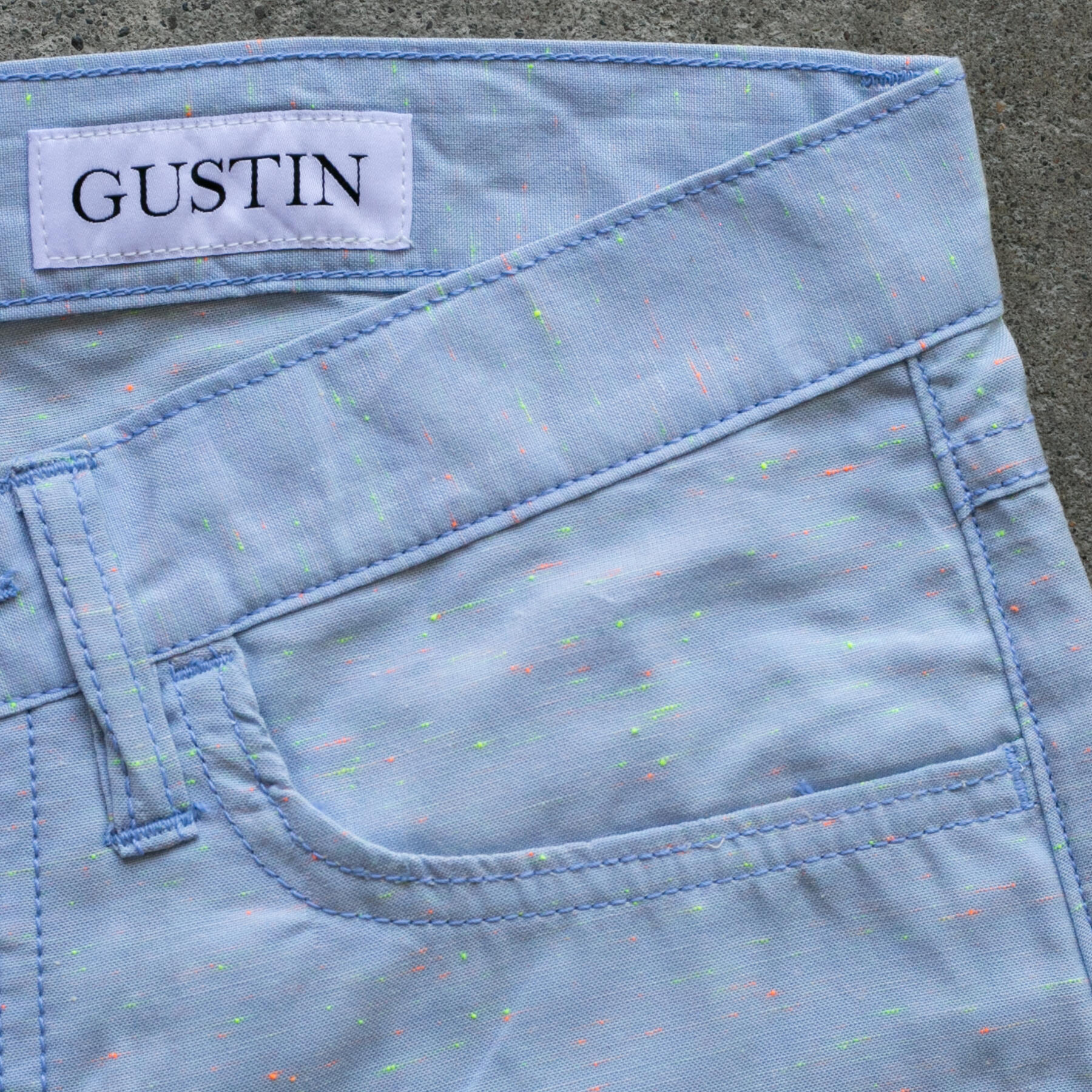 gustin #462 neon nep 5 pocket - sky