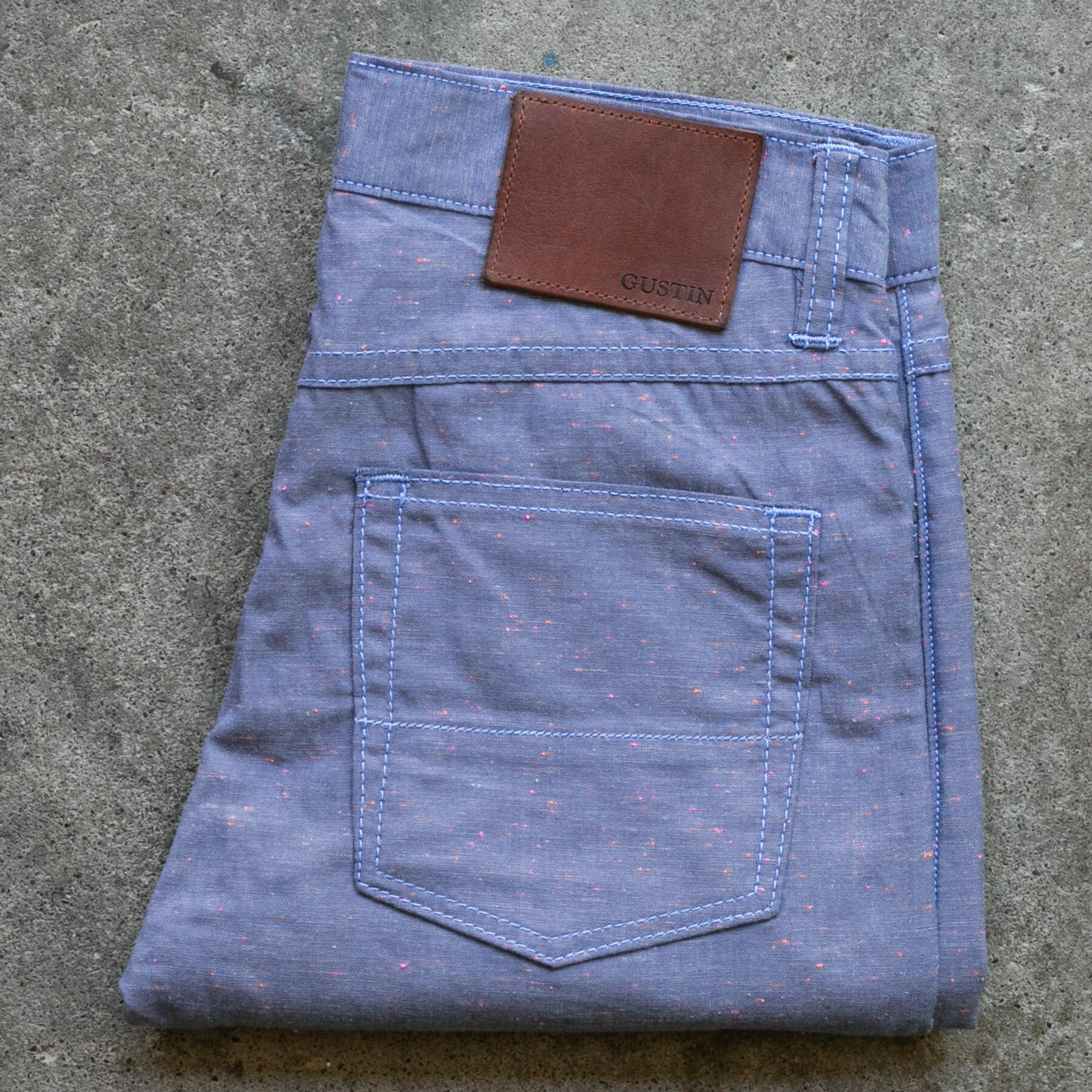 gustin #464 neon nep 5 pocket - blue