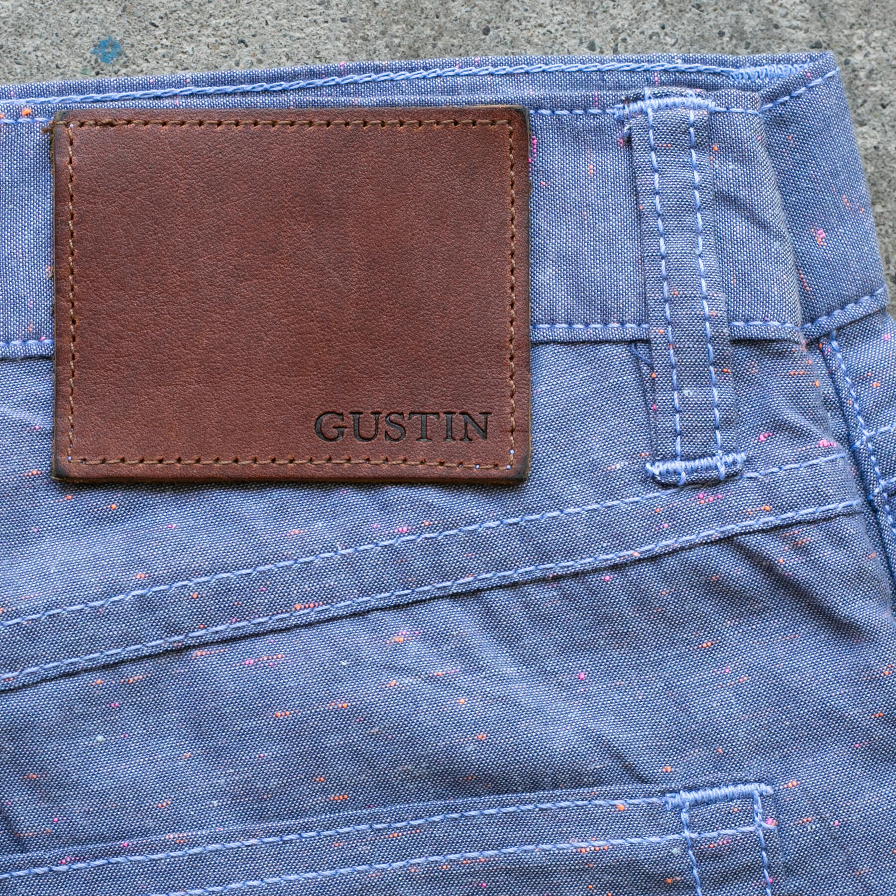 gustin #464 neon nep 5 pocket - blue