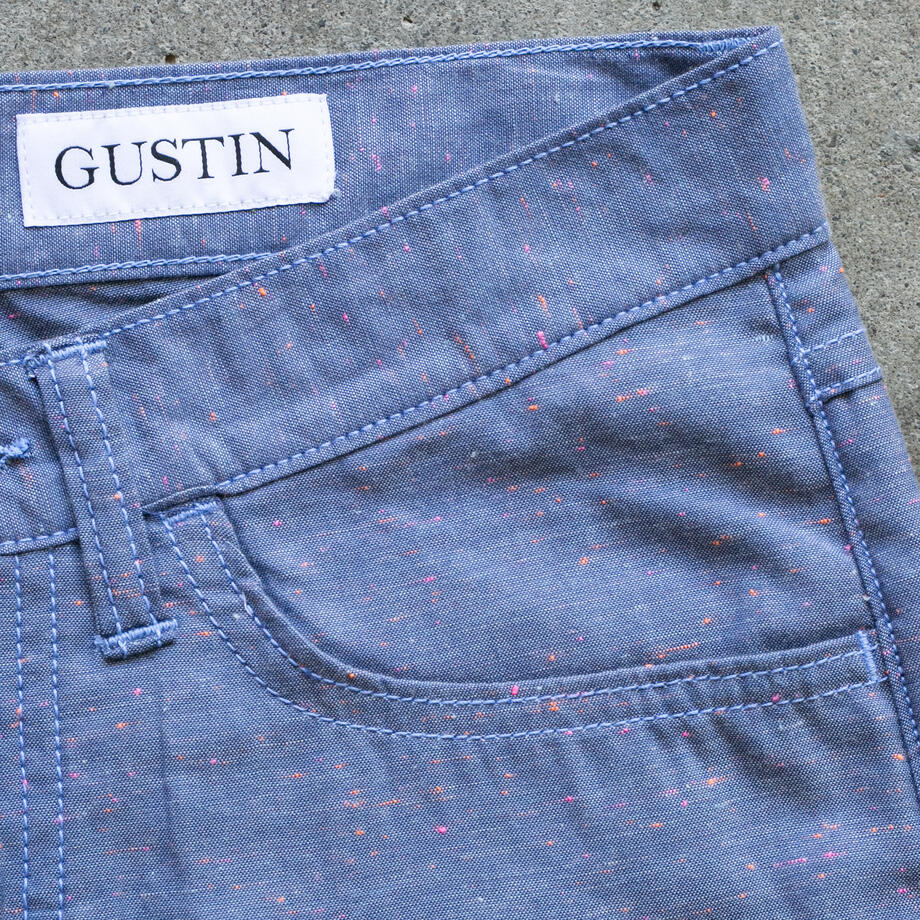 gustin #464 neon nep 5 pocket - blue