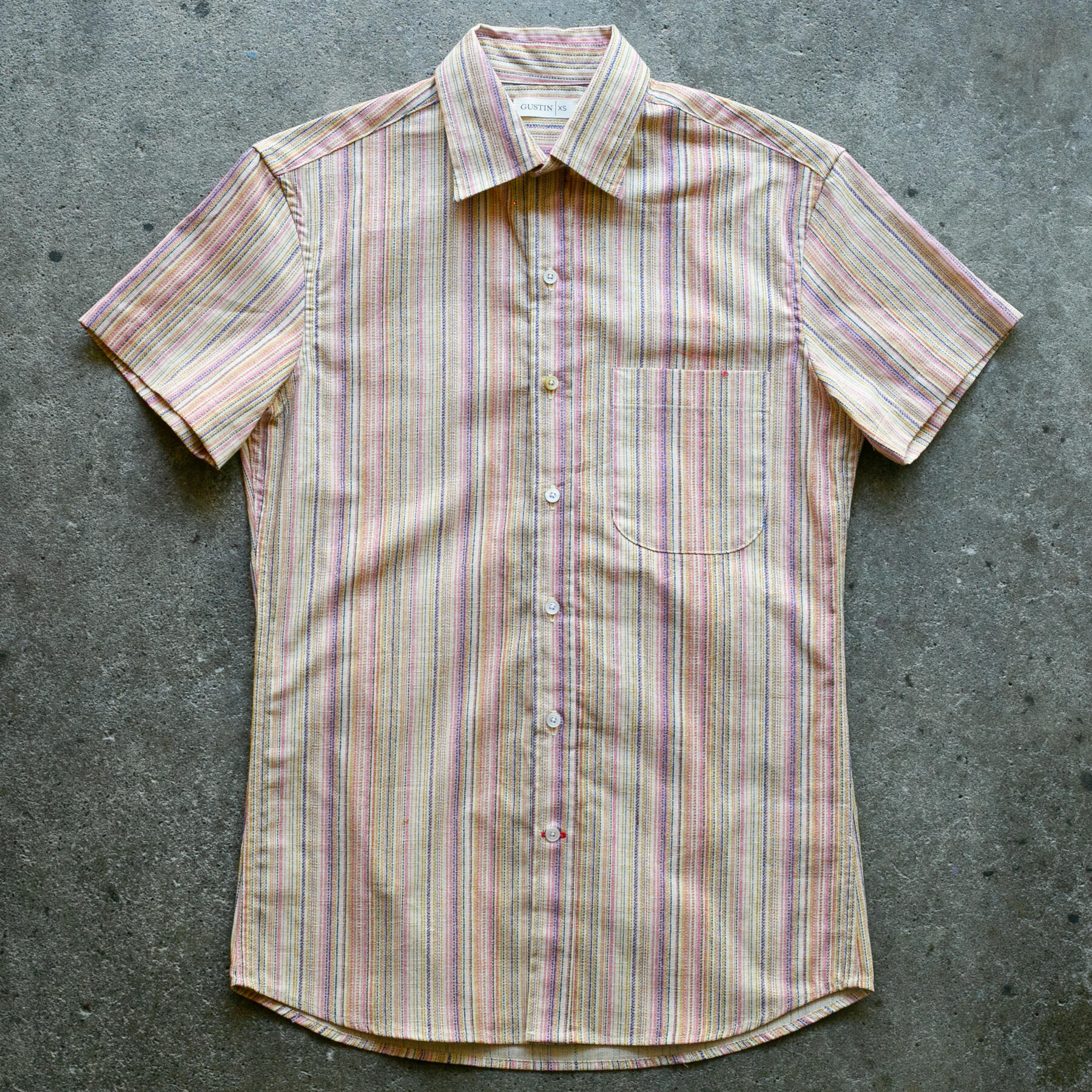 gustin #1270 vintage color wall shirt - rainbow