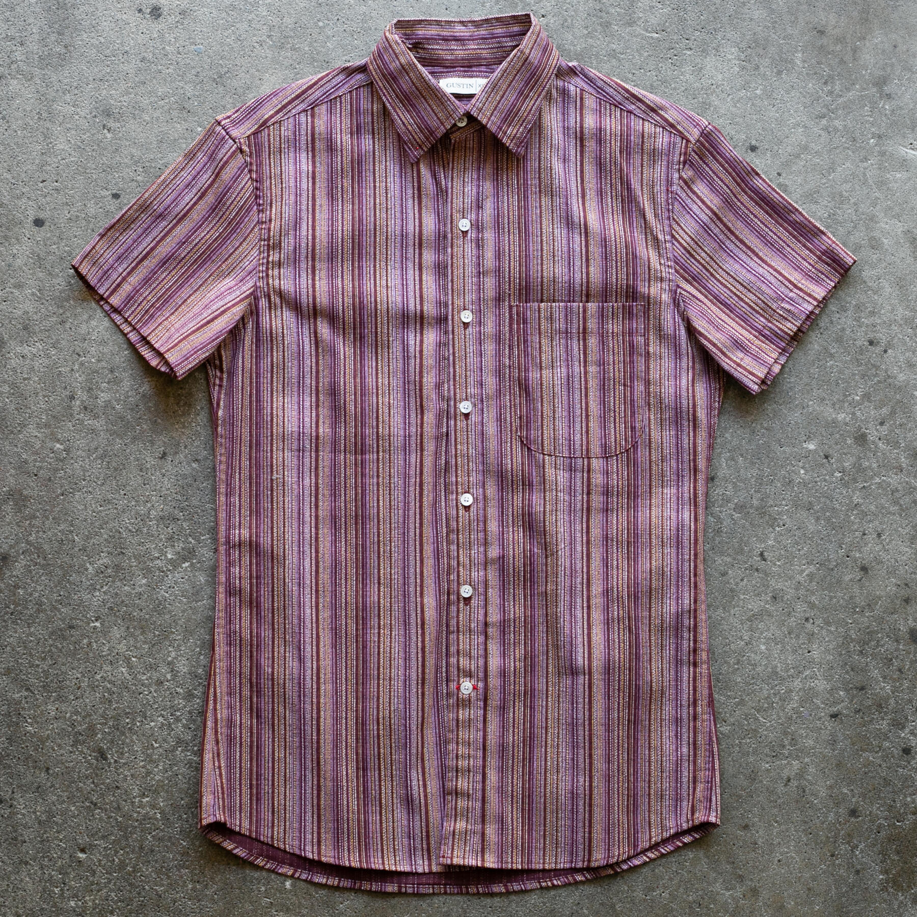 gustin #1271 vintage color wall shirt - oxblood