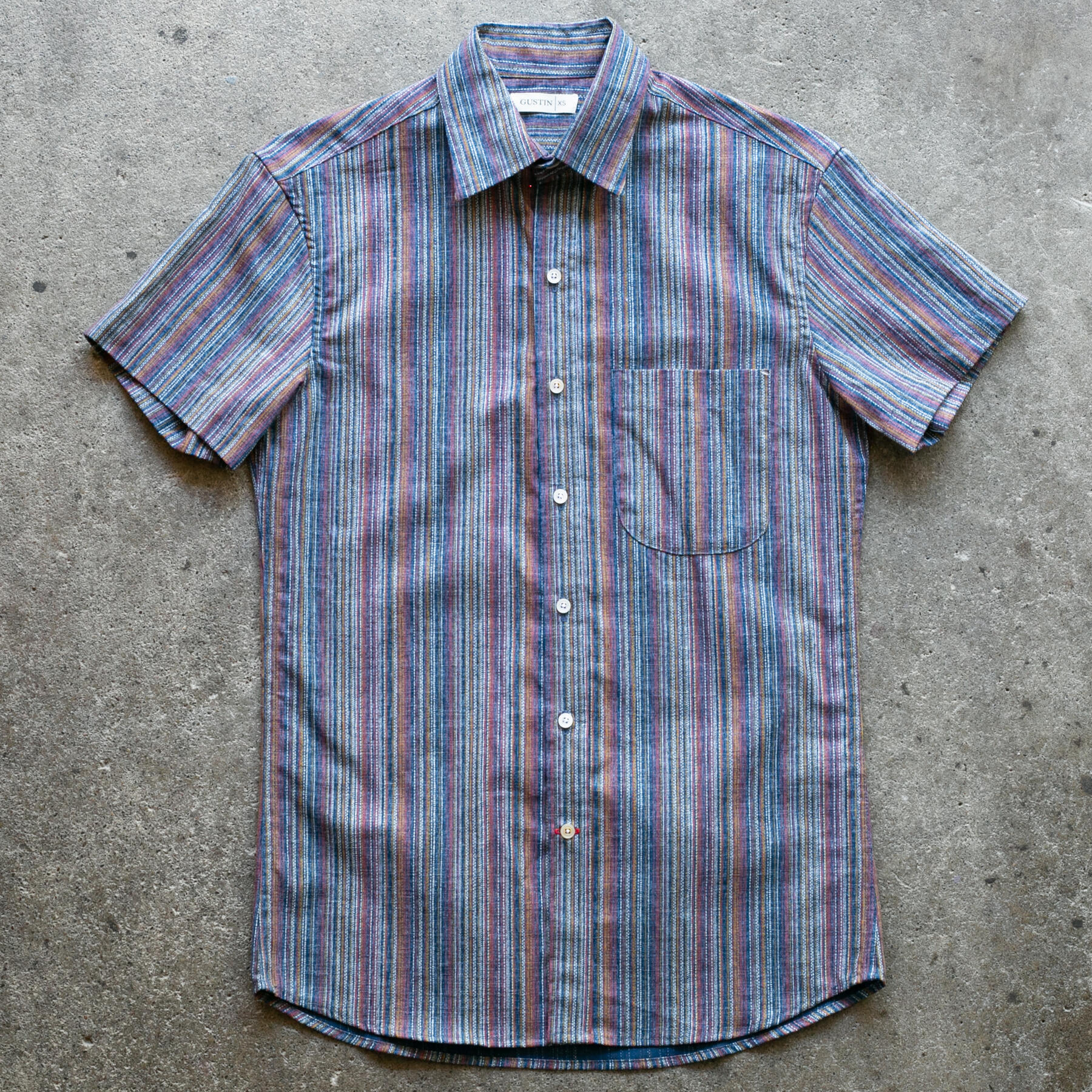 gustin #1272 vintage color wall shirt - ocean