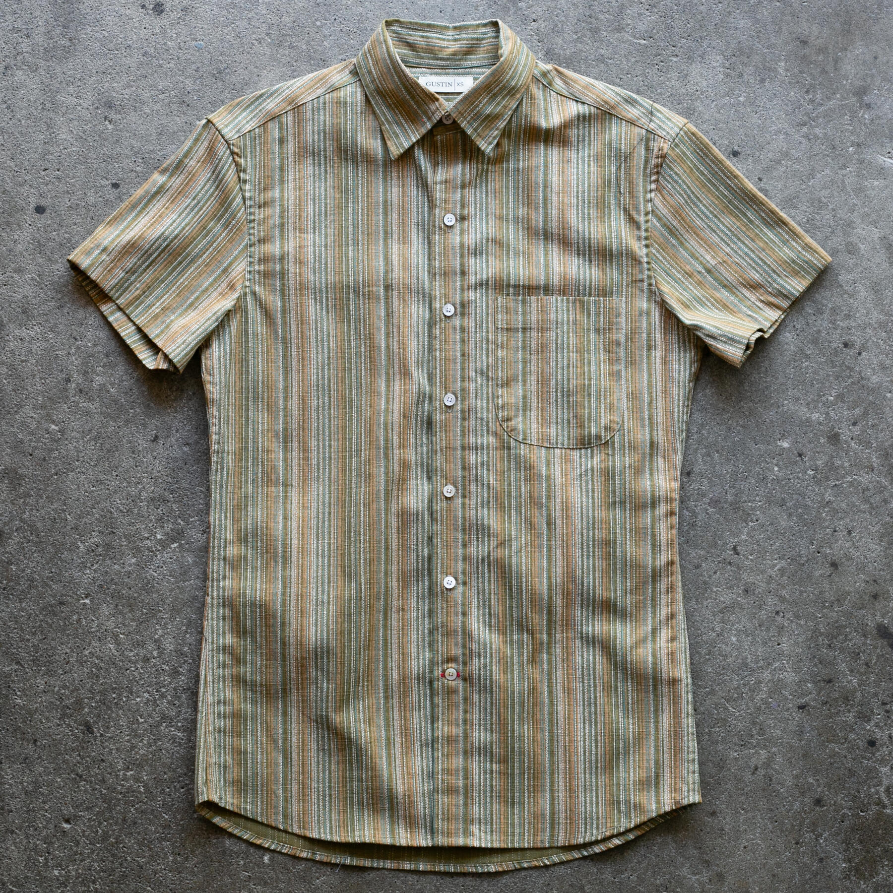 gustin #1273 vintage color wall shirt - moss