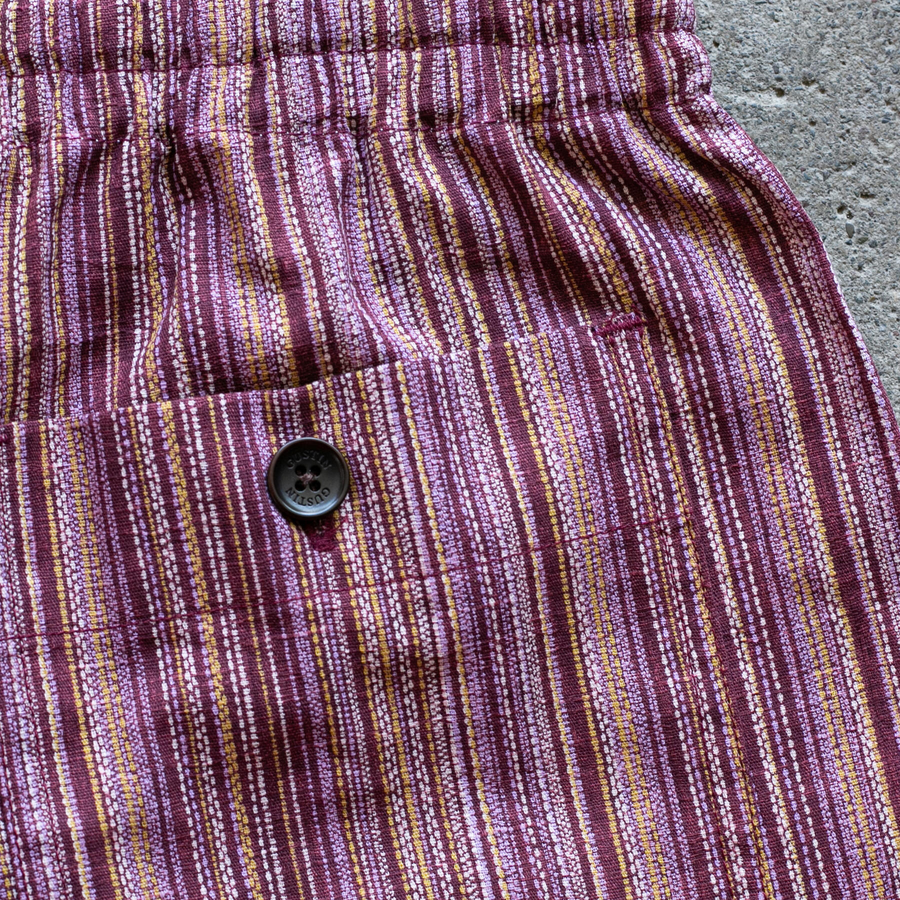 gustin #115 vintage color wall shorts - oxblood