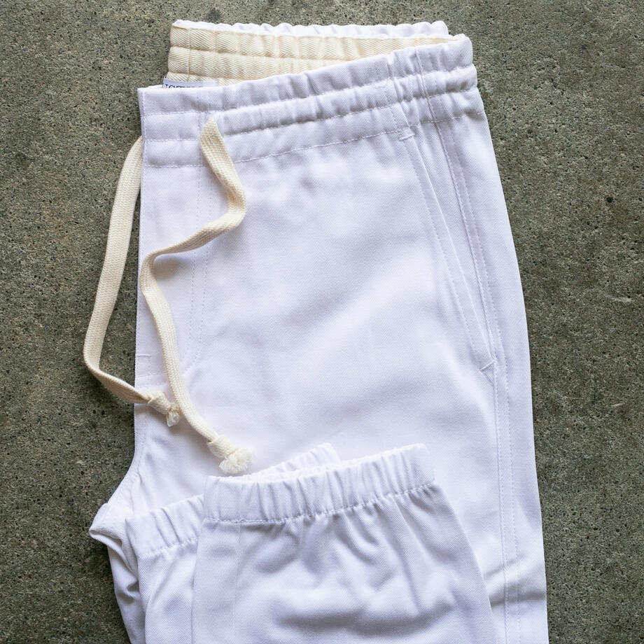 gustin classic twill joggers - white