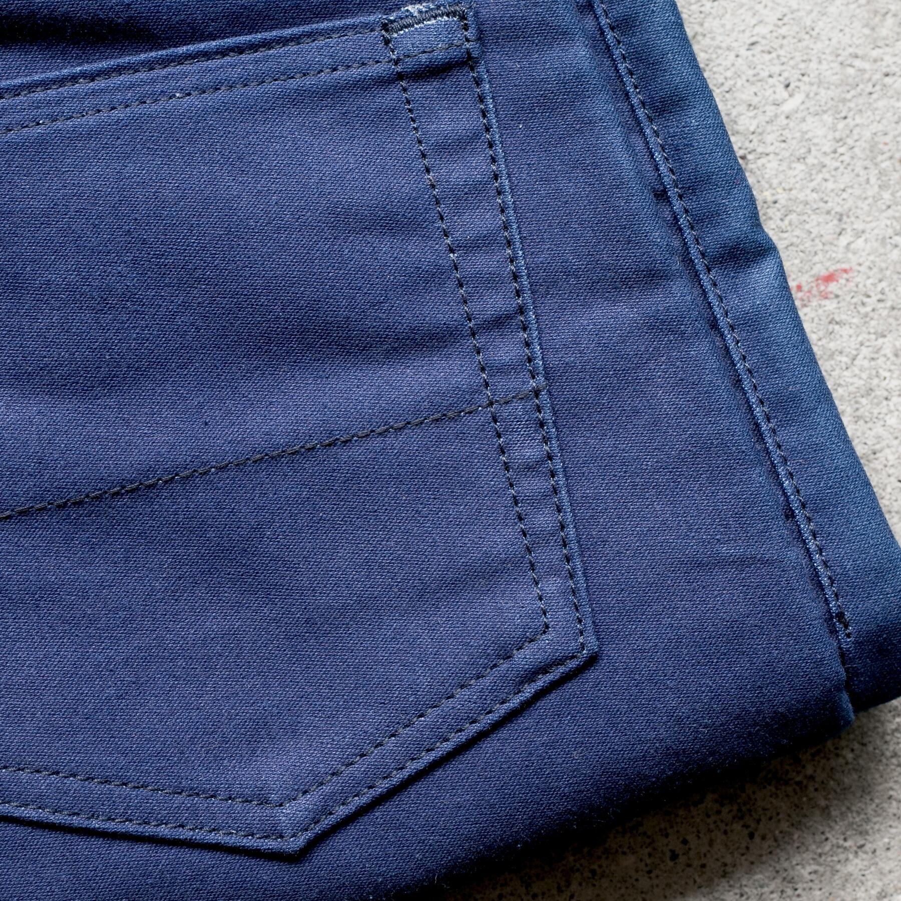 gustin #359 indigo x charcoal moleskin