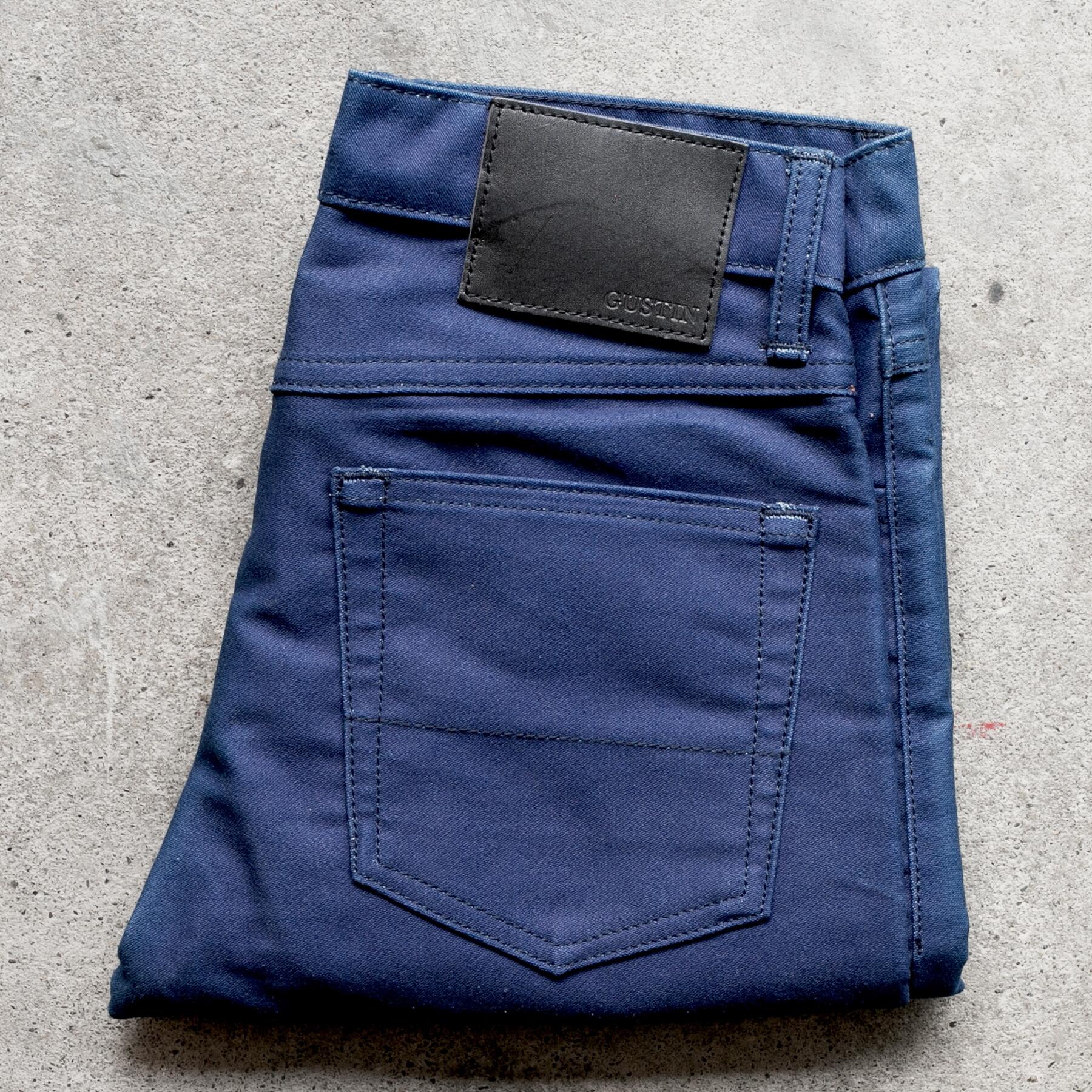 gustin #359 indigo x charcoal moleskin