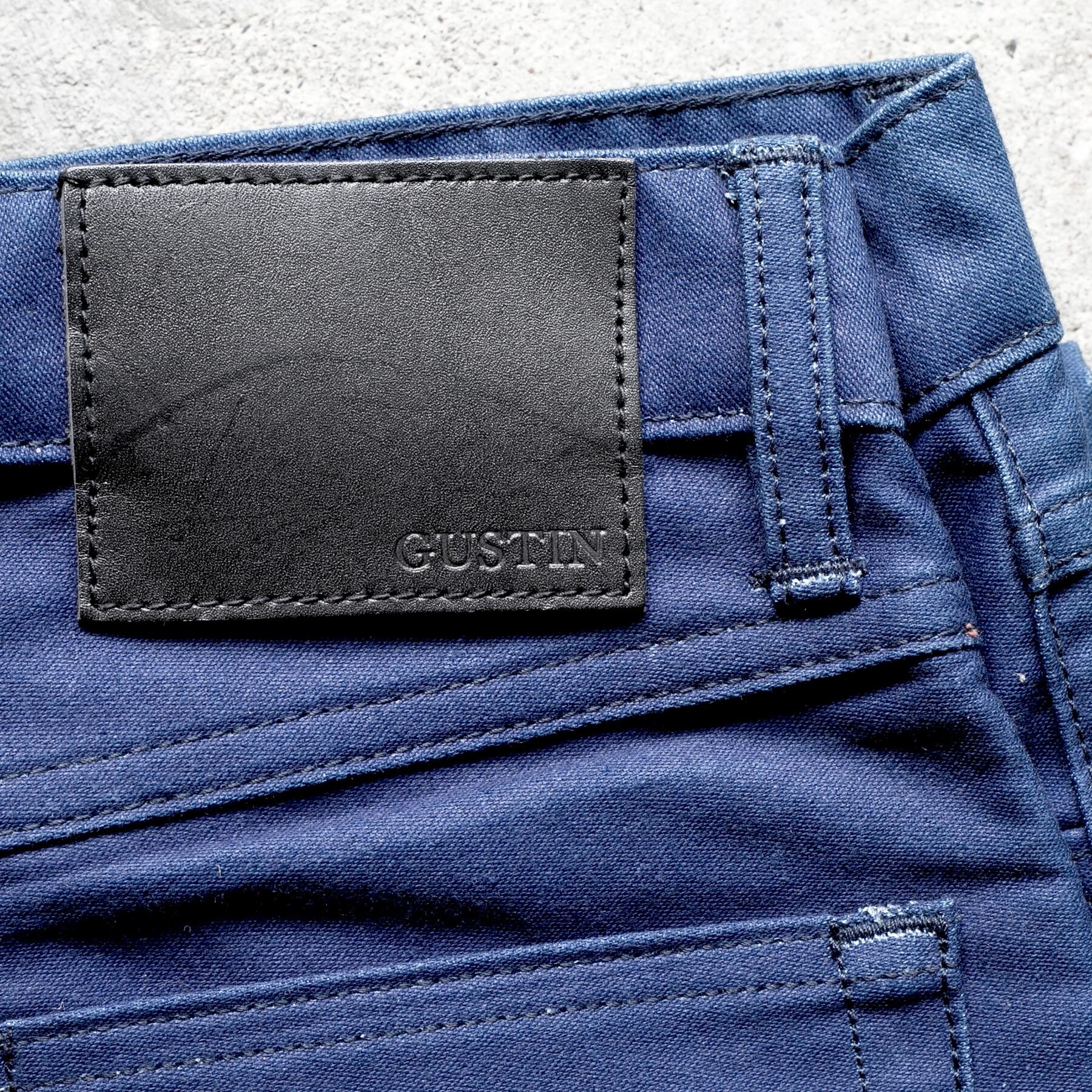 gustin #359 indigo x charcoal moleskin