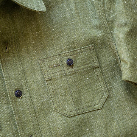 gustin #169 monster moss selvedge workshirt