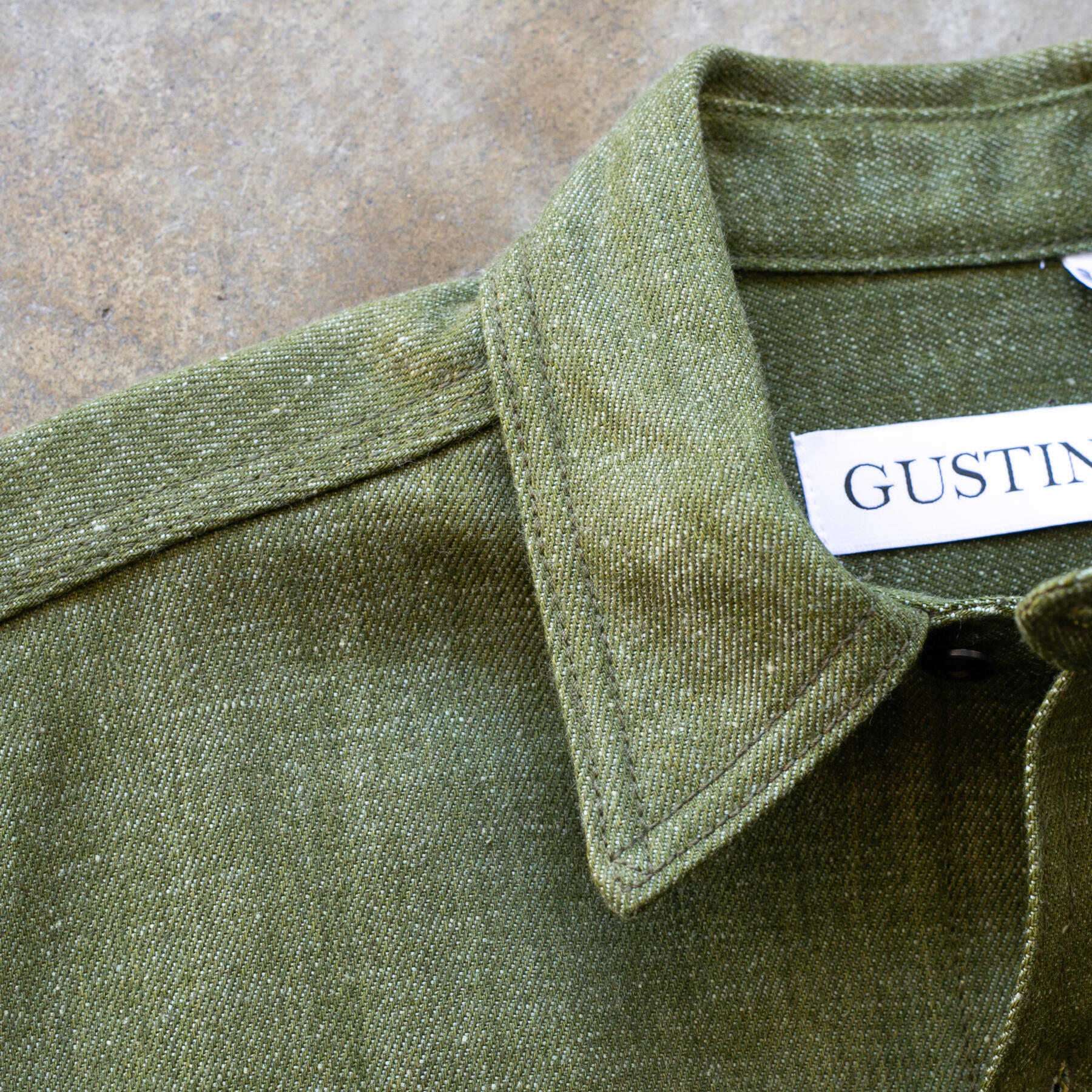 gustin #169 monster moss selvedge workshirt