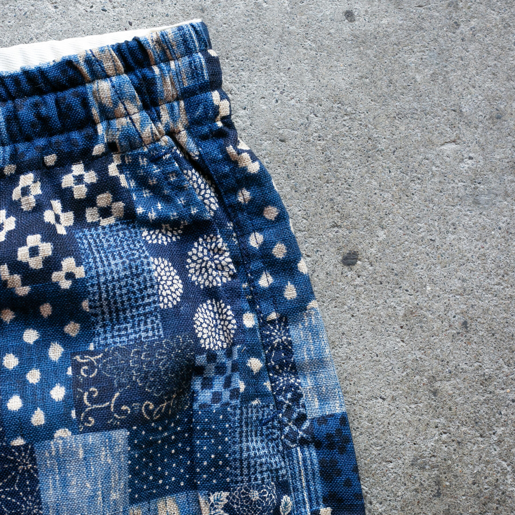 gustin #119 japan patchwork shorts - ocean
