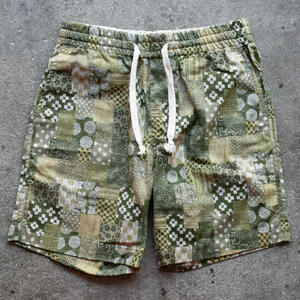 gustin #34 japan patchwork shorts - moss