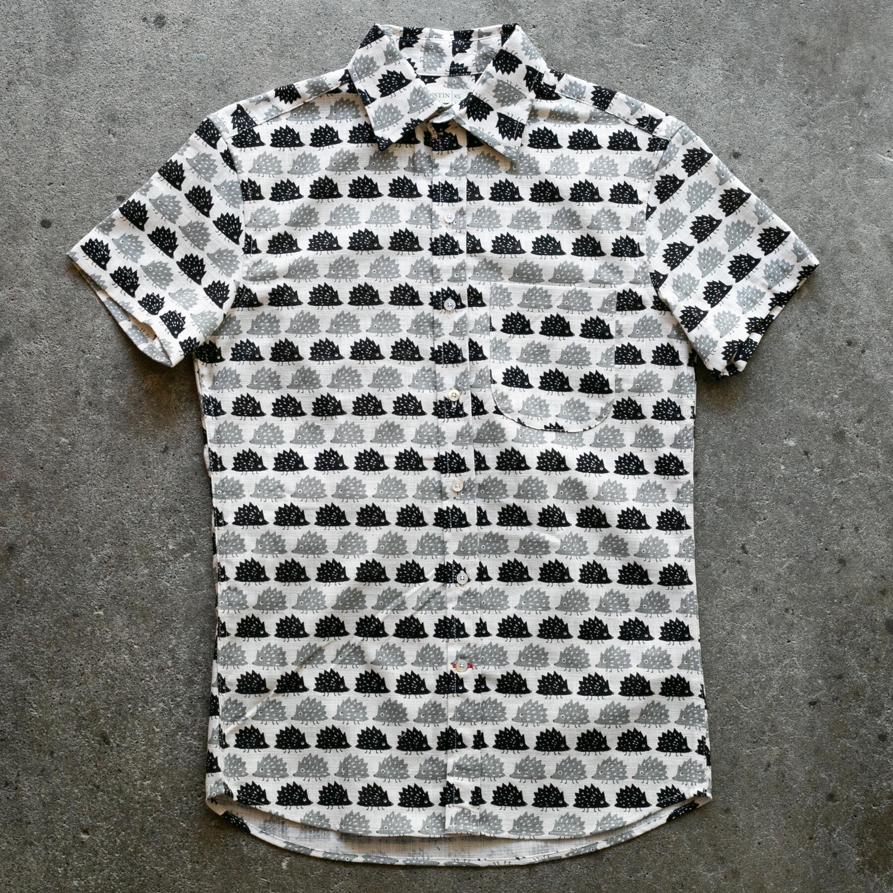 gustin #1276 hedgehog shirt - grey black
