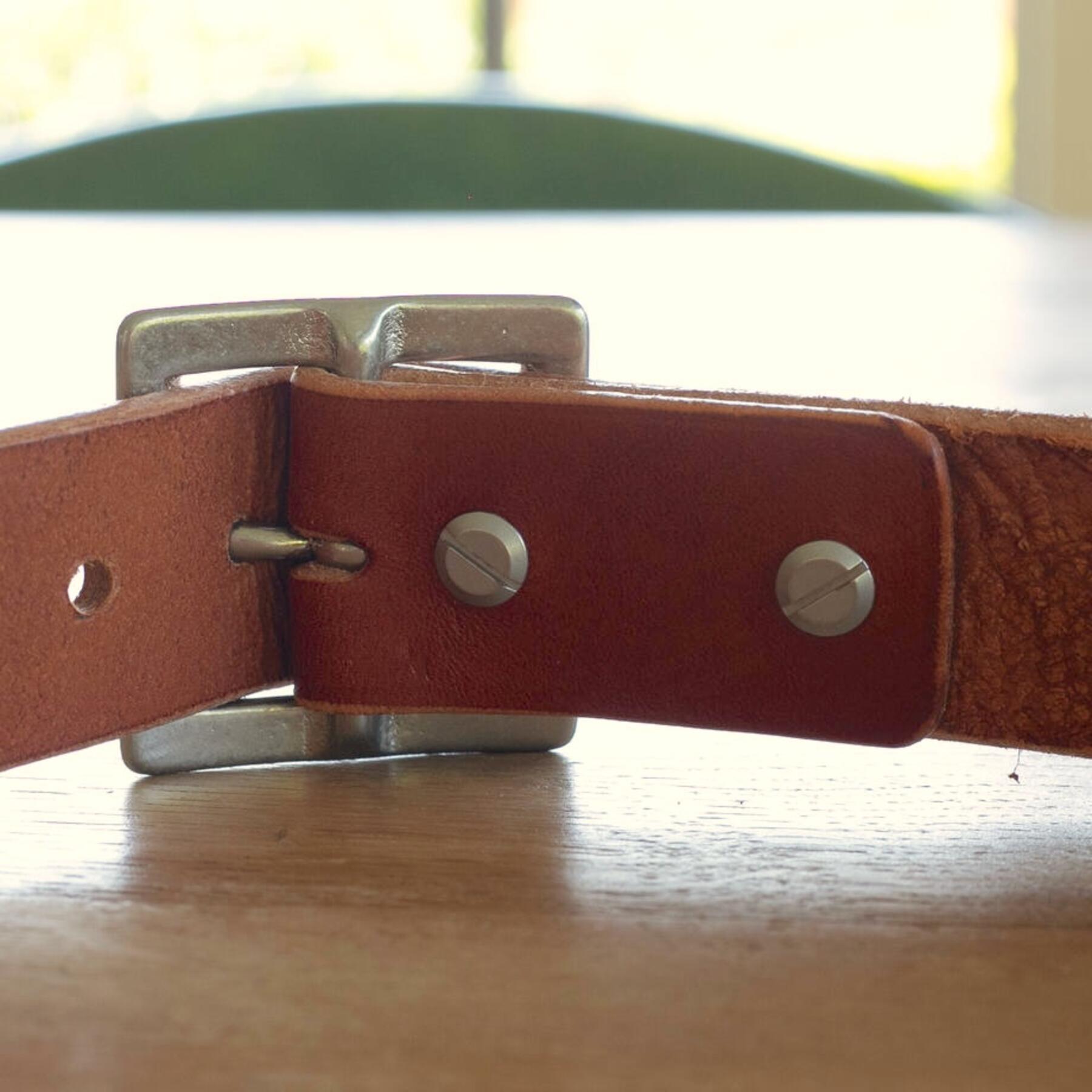 gustin classic belt - saddle brown