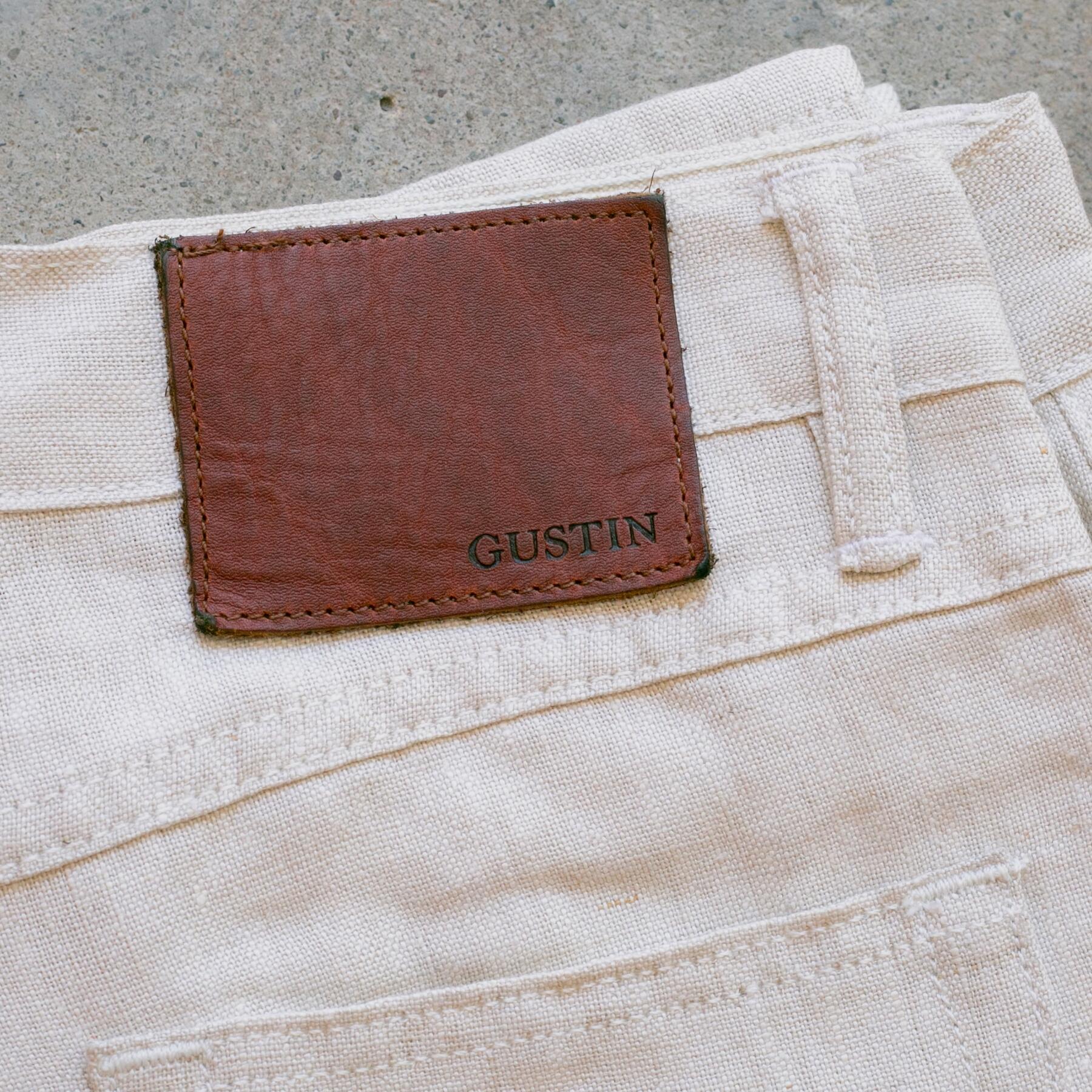 gustin #203 rustic slub linen 5 pocket