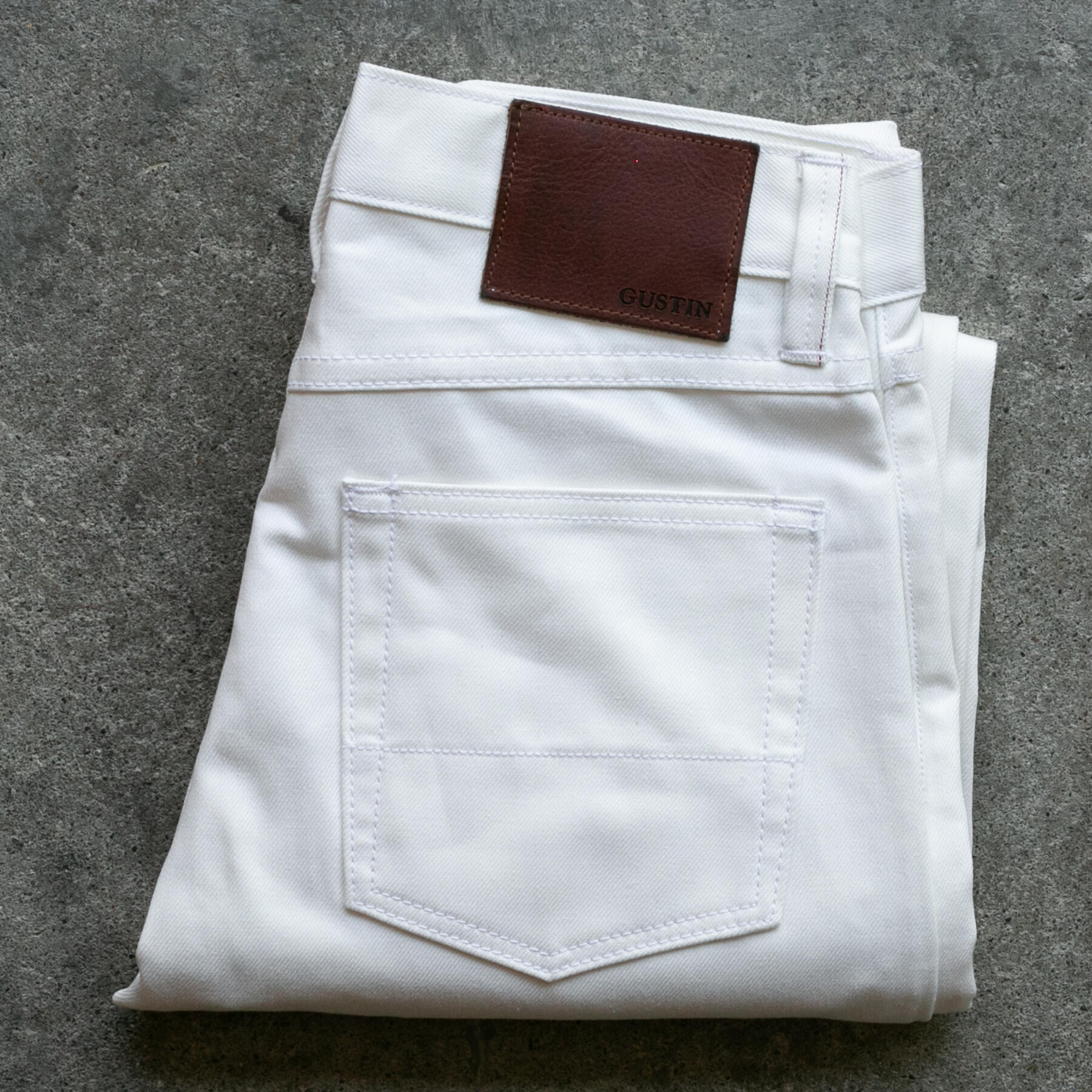 gustin #609 japan supima® selvedge - white