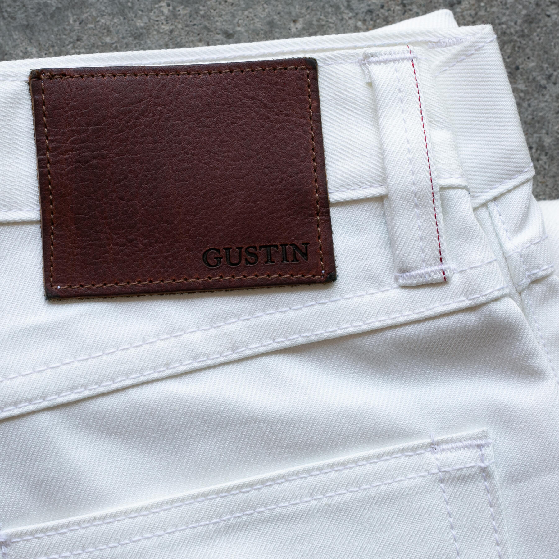gustin #609 japan supima® selvedge - white