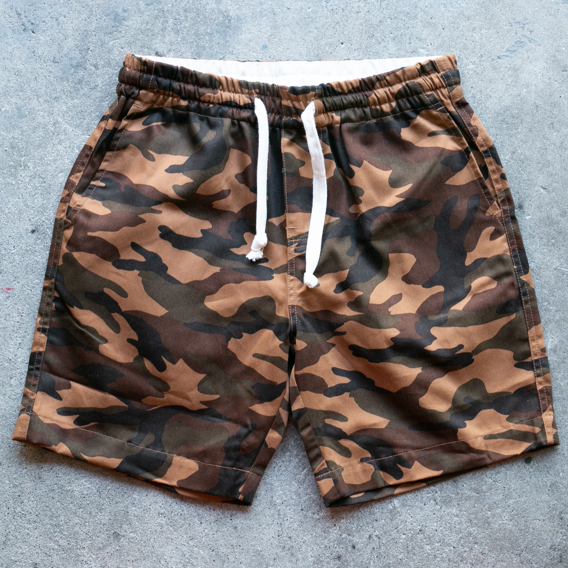 124 Classic Camo Shorts - Rust | Drawstring Chino Shorts