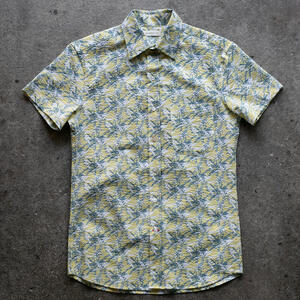 gustin #1285 japan seersucker palms - canary